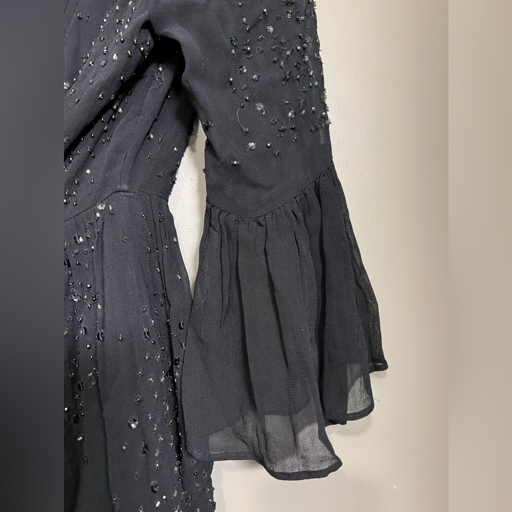 Free People Georgette Beaded Wrap Dress - XS - Picture 6 of 12
